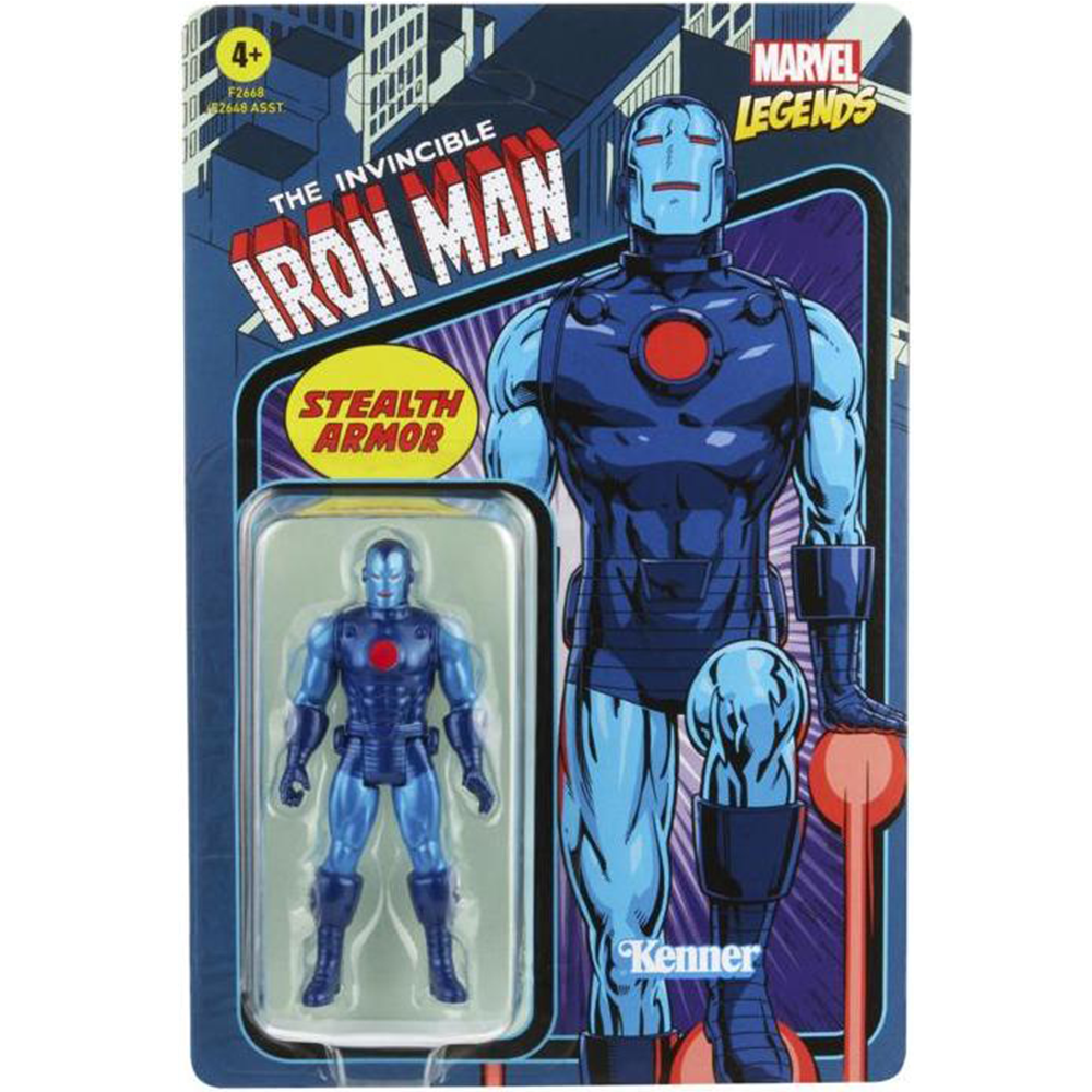 Boneco Hasbro Marvel Legends Retro Kenner Iron Man Stealth Armor