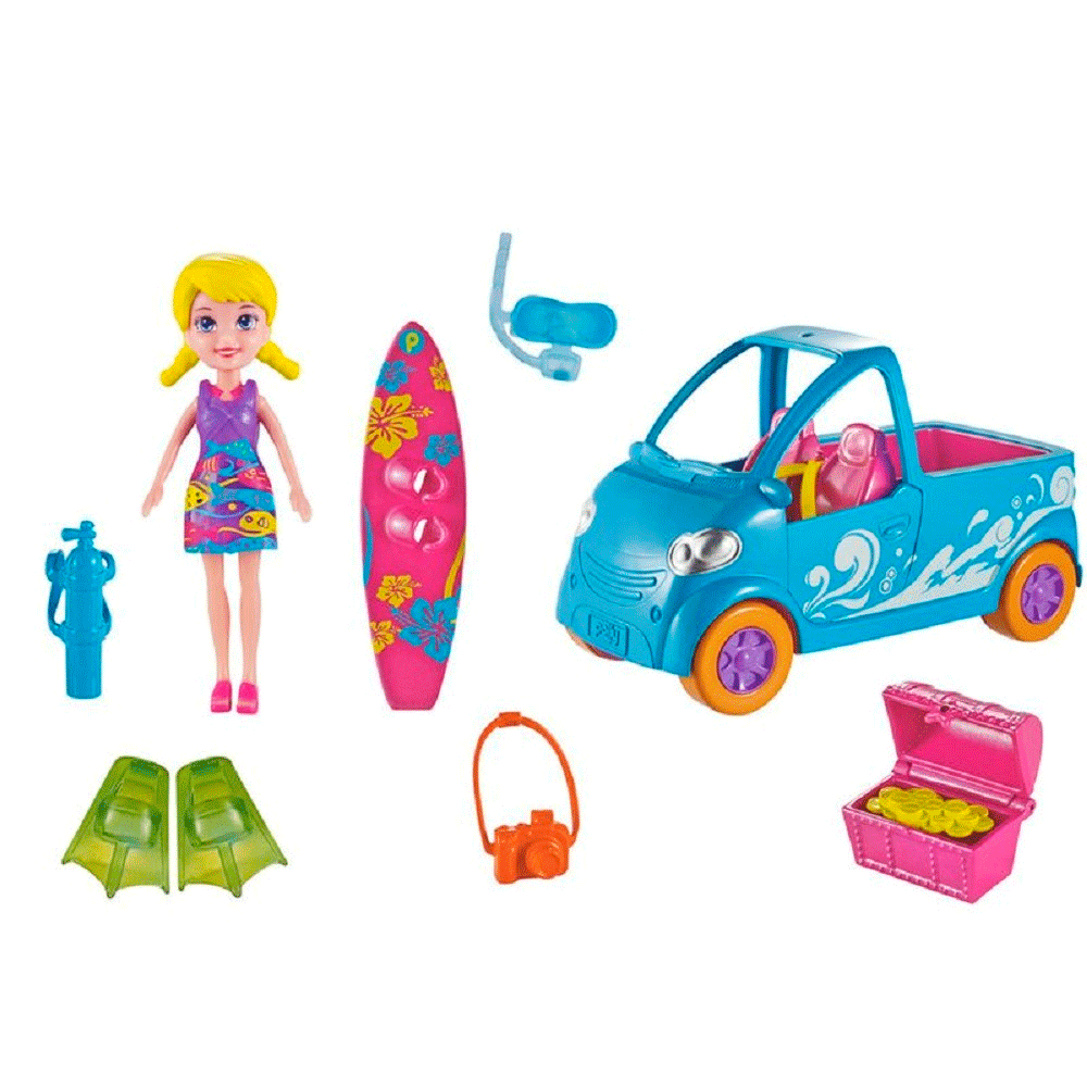 Boneca Mattel - Polly Pocket - Polly Na Van de Surf