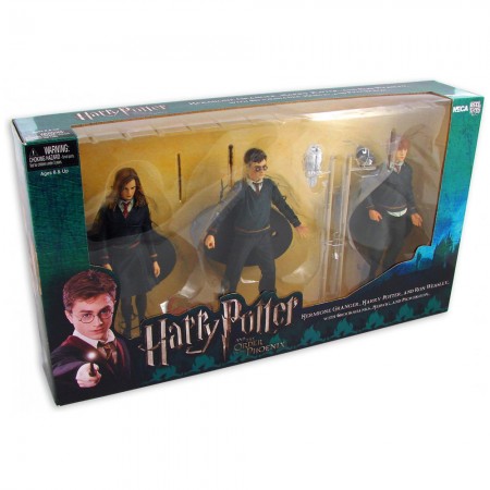 Bonecos Neca Harry Potter Set Com 3 - Hermione, Rony e Harry  1095